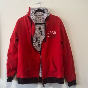 Backstreet Boys DNA Zip up Reversible Red Hoodie in Size Large